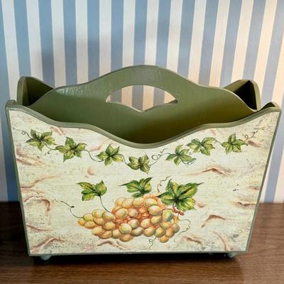 Rustic Grape Magazine Rack 