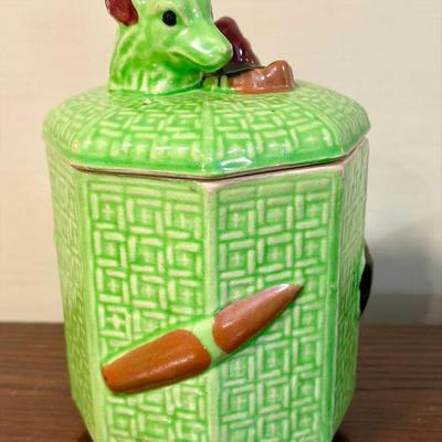 Japanese vintage ceramic tobacco jar