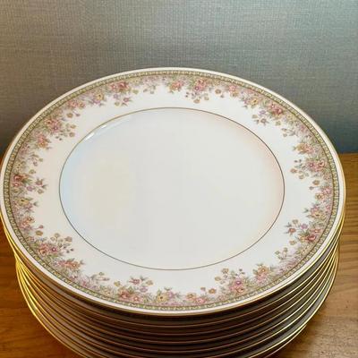 (12) Noritake Ireland Morning Jewel Dinner Plates 