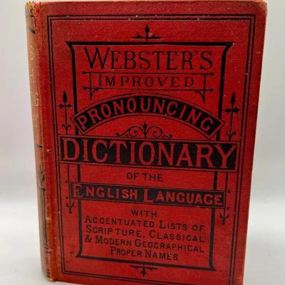 Noah Webster’s Improved Pronouncing Dictionary of The English Language — Hardcover