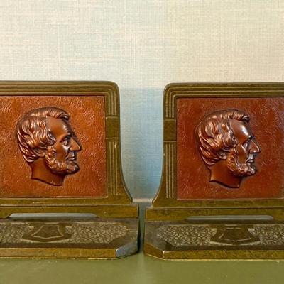Pair Of Abraham Lincoln Book Ends