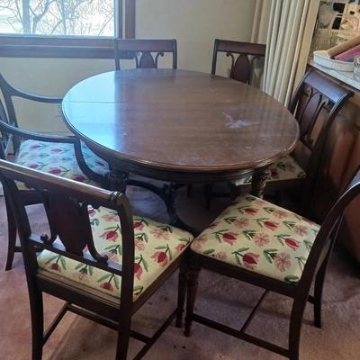 (7) Chairs & Table Set: Paine Furniture Co. Boston MA