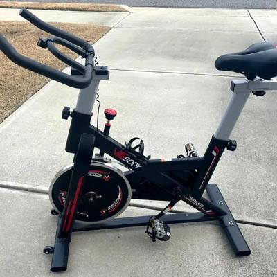 VIG Body Stationary Exercise Bike with Adjustable Seat & Handlebars