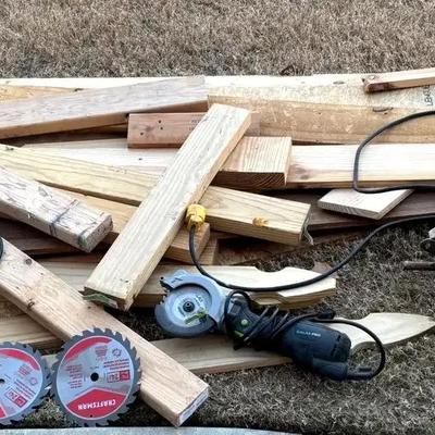 Lumber & Power Tool Collection Featuring Delta ShopMaster Miter Saw