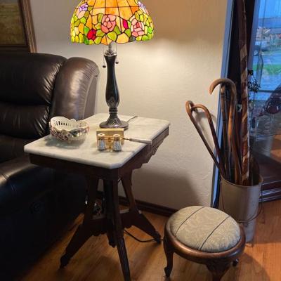 Eastlake table and canes!