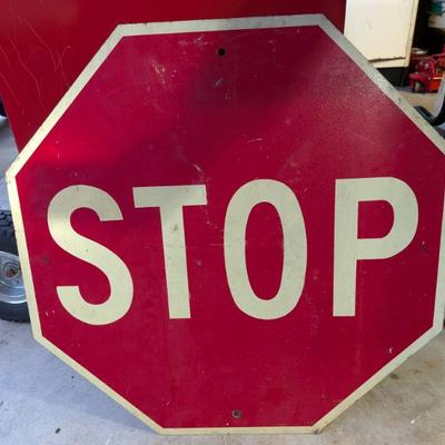 Vintage metal stop sign!