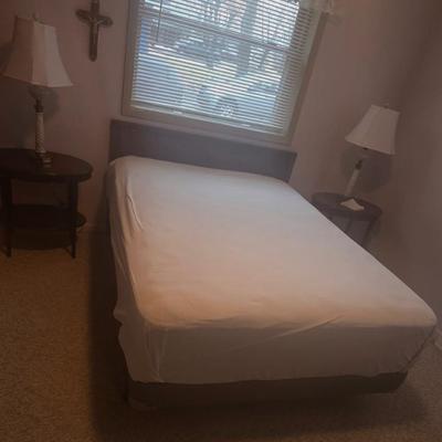 Sale Photo Thumbnail #5: Kent-Coffey "The Prelude" headboard, double mattress, 2 end tables (see picture 5)