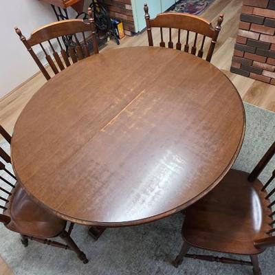 Sale Photo Thumbnail #21: Tell City Vintage 1950s/60s dining table with 2 extensions, 4 chairs