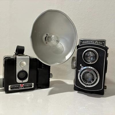Vintage cameras marvel flex brownie