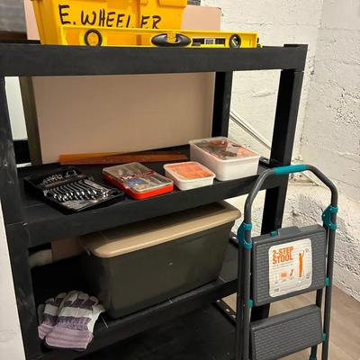 Storage shelf and household tools