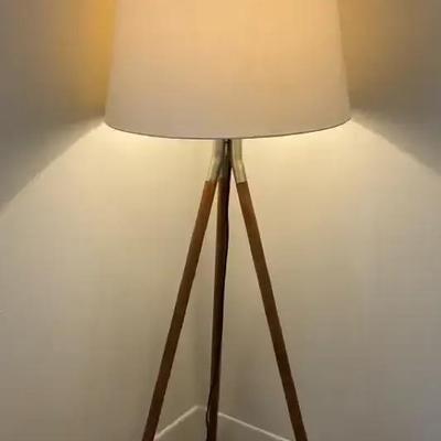 Cb2 wooden floor lamp