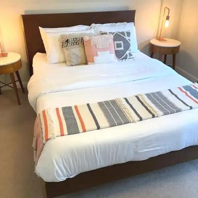 Queen size bed with headboard