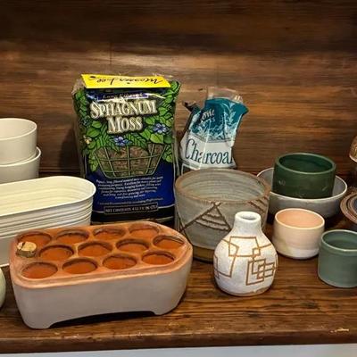 Hand thrown plant pots