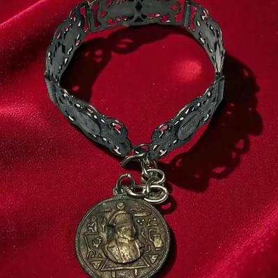 Egyptian magic coin paris souvenir panel bracelet