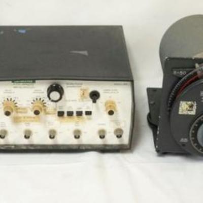 Sale Photo Thumbnail #166: 1166	ELECTRONICS TEST EQUIPMENT GROUP INCLUDING H.P. 211B SQUARE WAVE GENERATOR, WAVE TEK MODEL 802 PULSE GENERATOR AND GENERAL RADIO, 5-50 MHZ OSCILLATOR, LARGEST PIECE APPROXIMATELY 11 IN X 10 IN X 6 IN H
