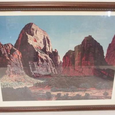 Sale Photo Thumbnail #96: 1096	ANTON RASMUSSEN GREAT WHITE THRONE, ZION NATIONAL PARK, APPROXIMATELY 27 IN X 22 IN OVERALL

