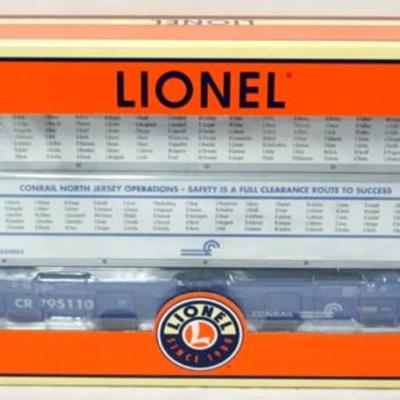 Sale Photo Thumbnail #178: 1179	LIONEL O GAUGE TRAINS, CONRAIL GUNDERSON DTTX DEEP WELL CAR

