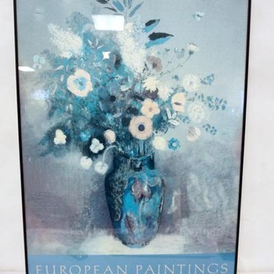 Sale Photo Thumbnail #99: 1099	FRAMED MMA POSTER *EUROPEAN PAINTINGS* APPROXIMATELY 24 IN X36 IN 
