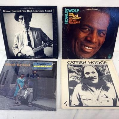 Sale Photo Thumbnail #156: 1156	VINTAGE VINYL RECORD BLUES ALBUMS, ASSORTED LPS, P & G MEAT MARKHAM *THE TRIAL* SEALED
