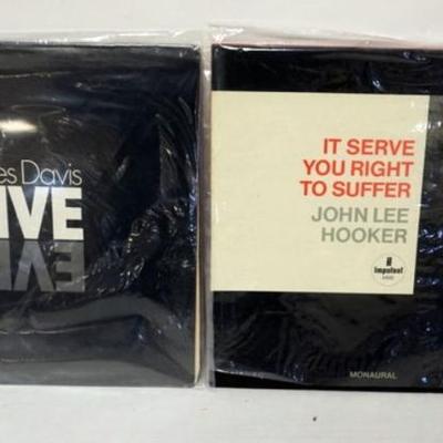 Sale Photo Thumbnail #144: 1144	VINTAGE VINYL RECORD MILES DAVIS, JOHN LEE HOOKER ALBUMS, ASSORTED LPS, MILES DAVIS ALBUM SEALED
