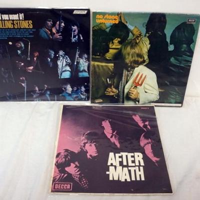 Sale Photo Thumbnail #129: 1129	VINTAGE VINYL RECORD ROCK ALBUMS, ASSORTED LPS, ROLLING STONES
