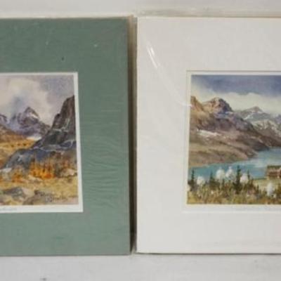 Sale Photo Thumbnail #115: 1115	2 MARILYN KINSELLAR ARTIST SIGNED MATTED PRINTS, LARGEST APPROXIMATELY 13 IN X 11 IN OVERALL
