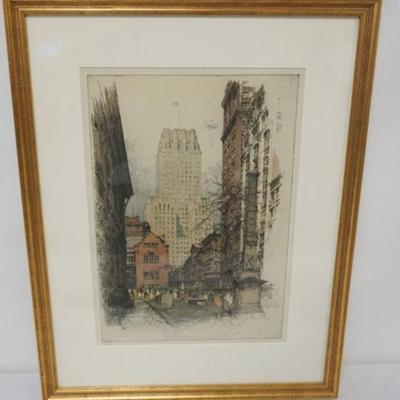 Sale Photo Thumbnail #94: 1094	LUIGI KASIMIR, NEW YORK CITY BARCLAY VESEY BUILDING MANHATTAN, SIGNED AND NUMBERED 89/100
