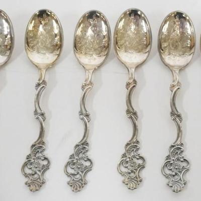 Sale Photo Thumbnail #13: 1013	SILVER DEMITASSE SPOONS, 1.5 OZT
