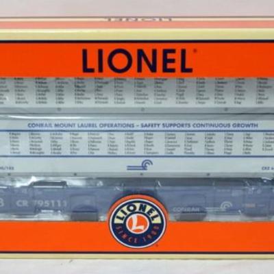 Sale Photo Thumbnail #177: 1178	LIONEL O GAUGE TRAINS, CONRAIL GUNDERSON DTTX DEEP WELL CAR
