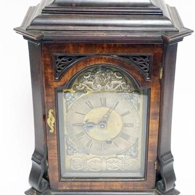Sale Photo Thumbnail #43: 1043	ANTIQUE CLOCK CASE AND FACE WITH CA. 1930'S ELECTRIC MOVEMENT RETRO FITTED, APPROXIMATELY 12 IN X 7 IN 18 IN H
