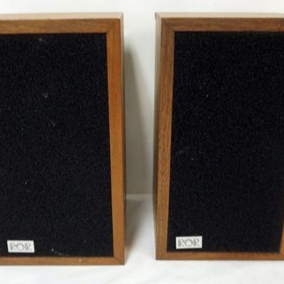 Sale Photo Thumbnail #167: 1167	PAIR OF ROR BOOKSHELF SPEAKER, EACH APPROXIMATELY 7 IN X 7 IN X 12 IN H
