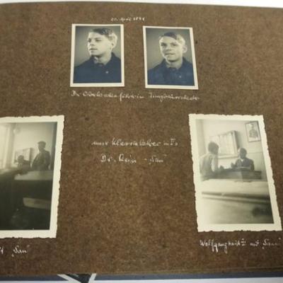 Sale Photo Thumbnail #58: 1058	GERMAN PHOTO AND POSTAL CARD ALBUM, 1941 - 1947, ALBUM LOADED WITH PHOTOS AND ANOTATED IN GERMAN
