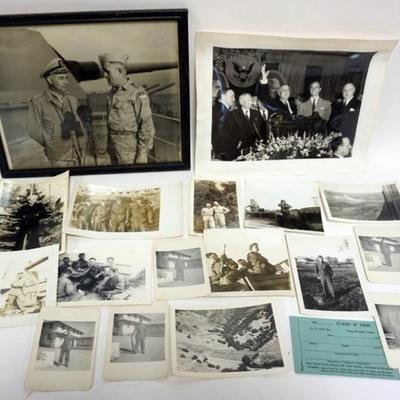 Sale Photo Thumbnail #56: 1056	GROUP OF VINTAGE WWII PHOTOS PLUS 1 OF FDR AND ONE SIGNED
