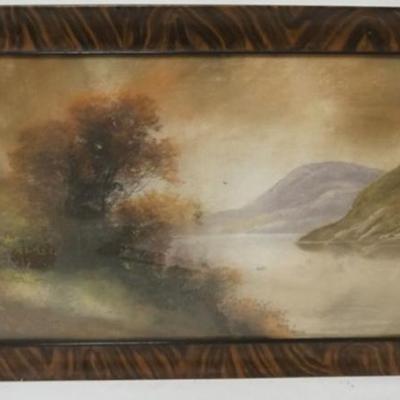 Sale Photo Thumbnail #77: 1077	FRAMED PASTEL DRAWING, LANDSCAPE, APPROXIMATELY 28 IN X 18 IN OVERALL
