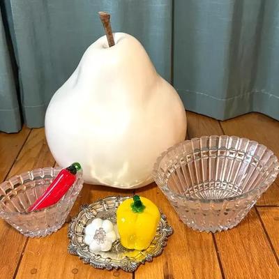 Large decorative pear other decor items