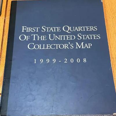 Two first state quarters of the united states collector s maps