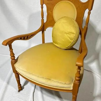 Birds eye maple arm chair
