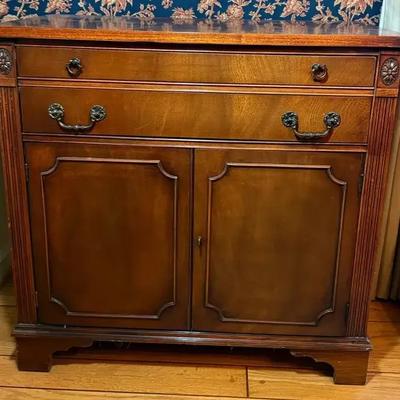 Vintage wood sideboard server