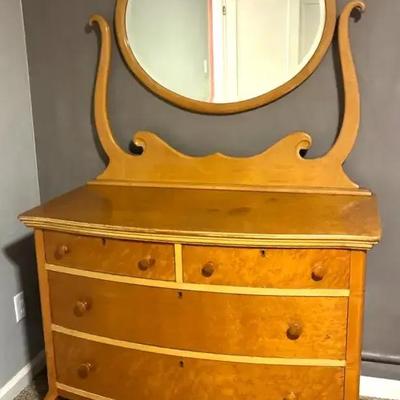Birds eye maple dresser