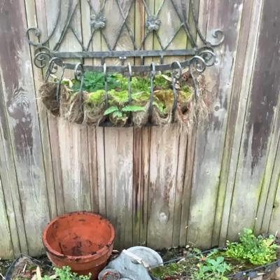Wrought iron planters