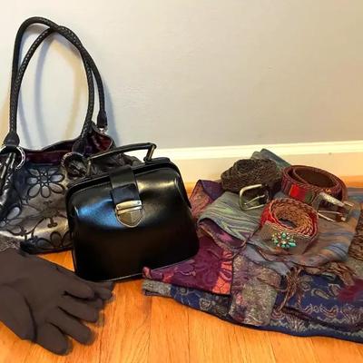 Brighton handbag cashmere scarf and two moons gallery shawl