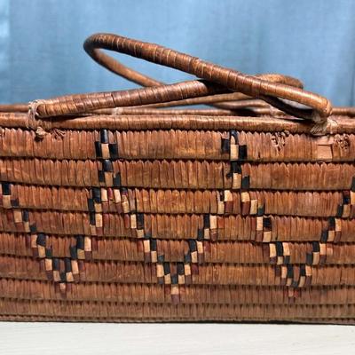 Salish polychrome basket