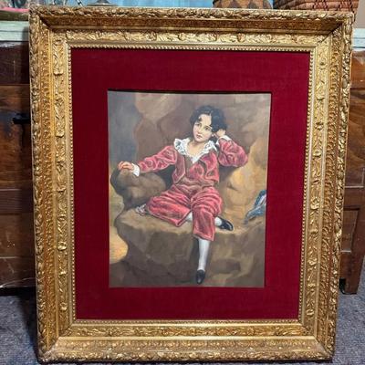 Framed the red boy" reproduction piece