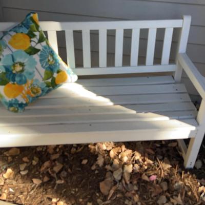 Painted Garden Bench