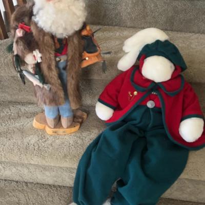 Western Santa and His Bunny