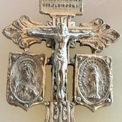 Antique Sterling Silver Pardon Cross - 3.82 Grams