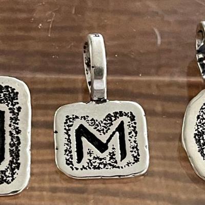 3 Sterling Silver Pendants - Courage Strength - Peace Joy - Horse Movement Total Weight 11.3 Grams