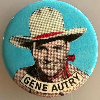 Vintage 1950s Gene Autry Pin Back Button (as Is)