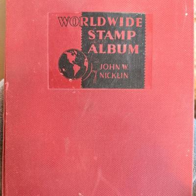 Worldwide Stamp Album John W Nicklin Full - George Washington 3 Cent Stamp - USA 1 Cent Stamps, Mauritius