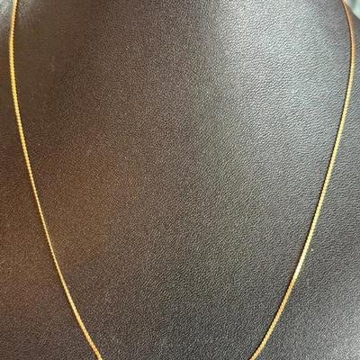 14k Gold Delicate 18 Inch Chain - Total Weight 1.2 Grams